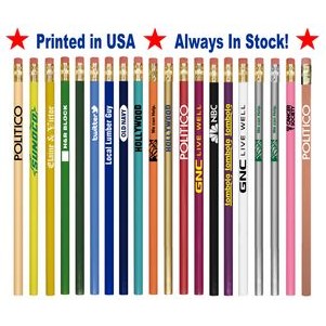 Union Printed - Round Wooden Imported Value Pencil with #2 Graphite - 1-Color Print